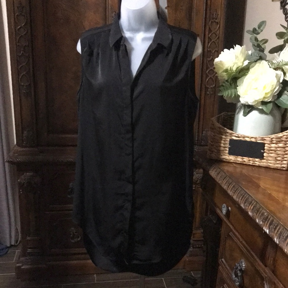Express Black Button-Down Blouse